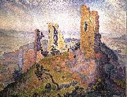 Paul Signac Landscape with a Ruined Castle Sweden oil painting artist